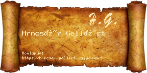 Hrncsár Gellért névjegykártya